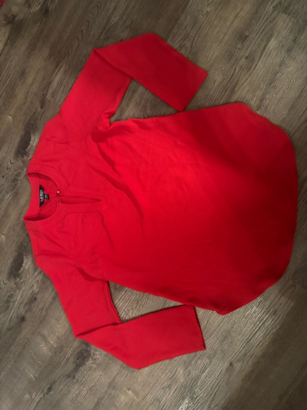 Ralph Lauren Red Long Sleeve Top